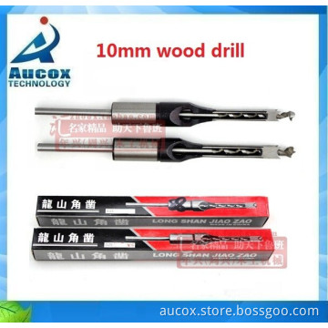 10mm woodworking square auger tools hole drilling electric drill wood drill chisel set